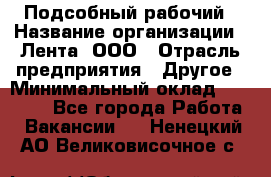 Подсобный рабочий › Название организации ­ Лента, ООО › Отрасль предприятия ­ Другое › Минимальный оклад ­ 22 500 - Все города Работа » Вакансии   . Ненецкий АО,Великовисочное с.